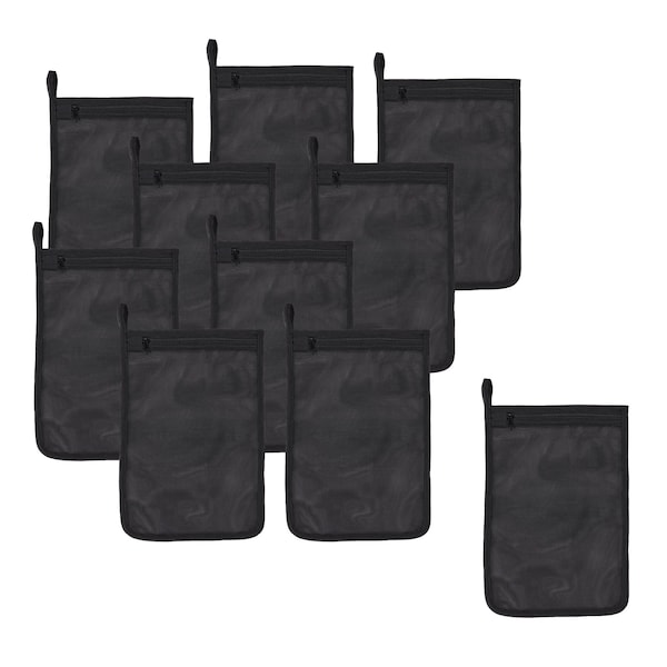 Ergodyne Zippered Mesh Wash Bag 10 Pack, Black 13721 - main